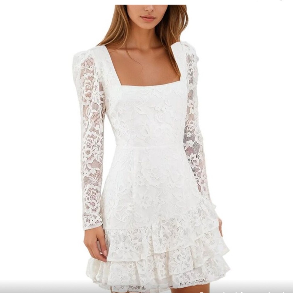 Yumi Kim White Lace Midi Dress
